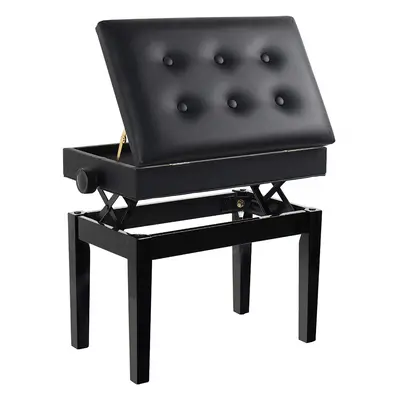 Piano Stool Dressing Paded Chair Height Adjustable Bench with Storage