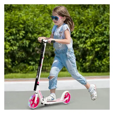 Folding Kick Scooter Flash Wheels Scooter W/ Adjustable Handlebar Kids Adults