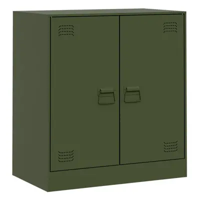 (olive green) vidaXL Sideboard Home Storage Cupboard Side Cabinet Highboard Anthracite Steel