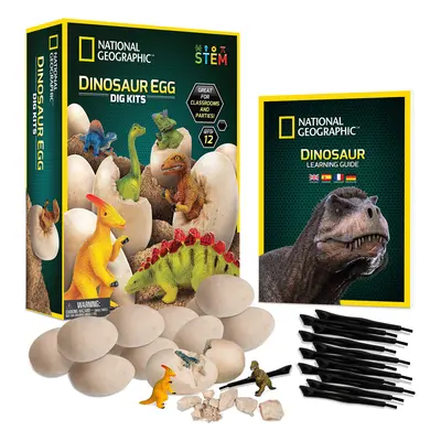 NATIONAL GEOGRAPHIC Dinosaur Dig Kit - Dino Shaped Dig Bricks with