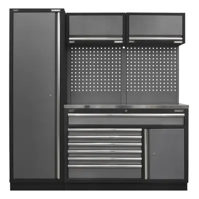 Sealey Superline PRO® Storage System with Stainless Steel Worktop 1.96m APMSSTACK09SS