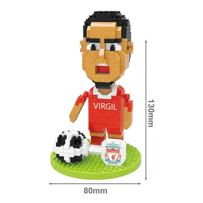 (VIRGIL, 400pcs) Football Soccer Player Star Mini Diamond Build Block Diy Brick Child Gift Toy