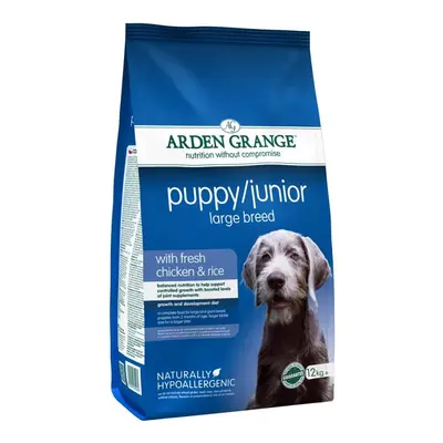 (12kg bag) Dry Dog Food Arden Grange Large Breed Puppy/Junior Chicken & Rice