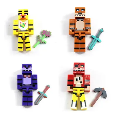 2.8 In Five Nights at Freddy's With Weapons Building Block Doll Pcs Handicraft