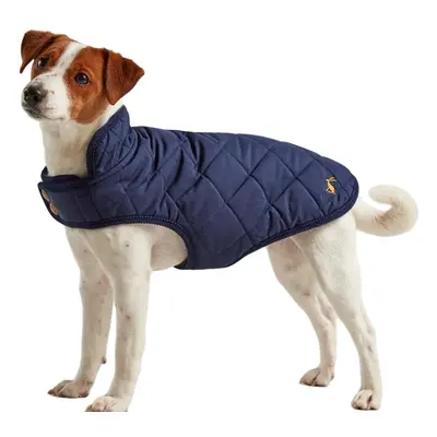 (M, Navy) Joules Quilted Dog Coat