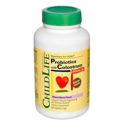 ChildLife, Probiotics with Colostrum, Mixed Berry, Chewable Tablets