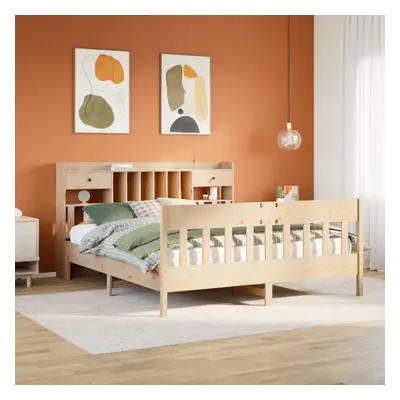 vidaXL Bed Frame without Mattress 180x200 cm Super King Solid Wood Pine