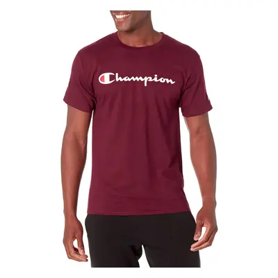 Champion mens Classic T-shirt Script Logo T Shirt Maroon-y07718 Med