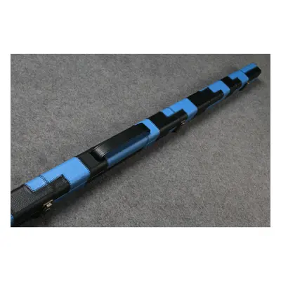 (Black and Blue) Slimline Deluxe Snooker Cue Case for a Piece Cue