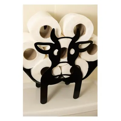 Cow Toilet Roll Holder Novelty Animal Bathroom Accessory