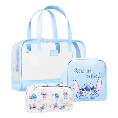 Stitch Toiletry Bags Set of 3, Zipped Wash Bag and Cosmetic Bag - Stitch Gifts