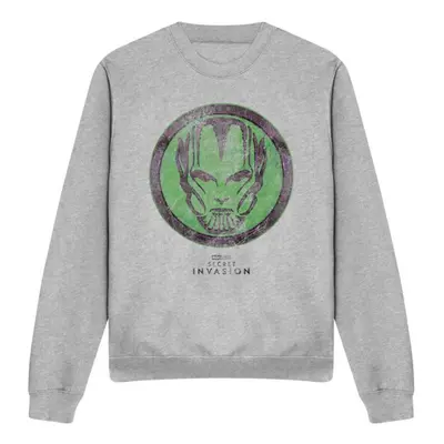 (M, Sport Heather) Marvel Unisex Adult Secret Invasion Badge Sweatshirt