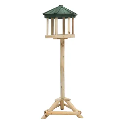 vidaXL Solid Firwood Standing Bird Feeder Peanut Feeding Station Yard Outdoor