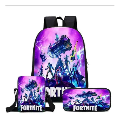 (06) Fortnite Game School Bag Backpack Lunch Bag Pencil Case 3PCS