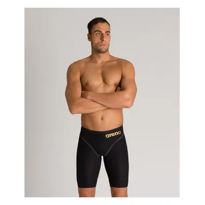 (32) Arena Race Men's Swimming Jammer Powerskin Carbon Core FX Shorts - Black / Gold