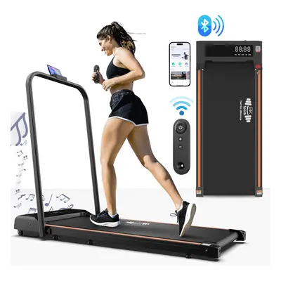 (With Handle Treadmill Under Desk Portable With Incline Walking Pad 2HP km/H 3-in-1 Foldable for