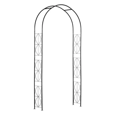 Outsunny Metal Vintage Garden Arch Lawn Arbor Trellis Rose Plant Climbing Rack