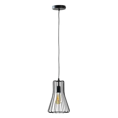 Black Wire Metal Cage Ceiling Pendant Electric Light Fitting