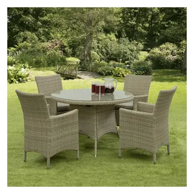 (Natural) Sarasota Rattan Garden Dining Set - Seater