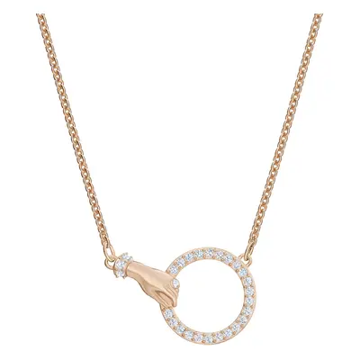 Swarovski Symbolica Clear Crystals And Rose Gold Tone Plated Necklace For Women