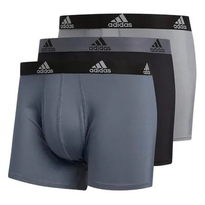 adidas Men's Performance Trunk Underwear (3-Pack) Onix Grey/Black/Gre