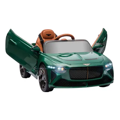 HOMCOM Bentley Bacalar Licensed 12V Kids Electric Ride-On w/ Remote - Green