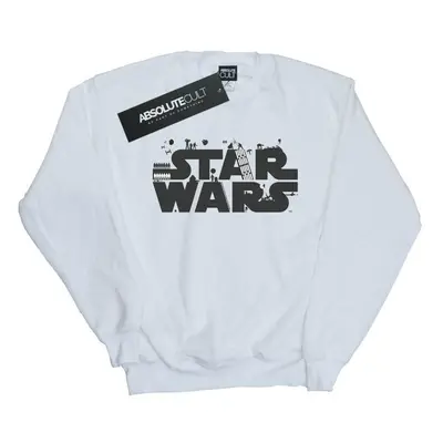 (M, White) Star Wars Womens/Ladies Minimalist Logo Sweatshirt