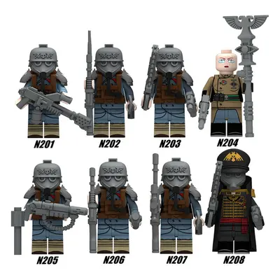 8 Pcs Death Korps of Krieg Mini Action Figure Assembling Building Block Model Toys Kids Fans Gif