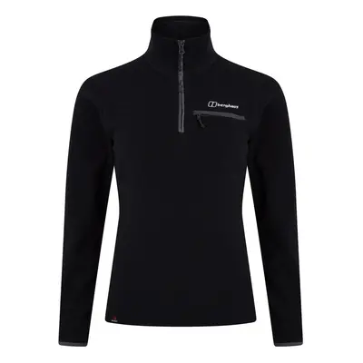 (Black, 12) Berghaus Prism 2.0 Micro Fleece Polartec Womens Half Zip Outdoor Top Black