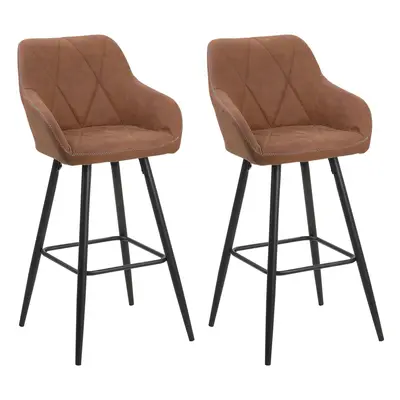 Set of Bar Chairs DARIEN Golden Brown