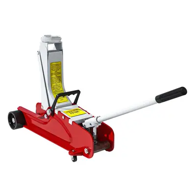 HOMCOM Hydraulic Low Profile Jack 8-38cm 2.5 Ton Racing Car Jack Kit, Red