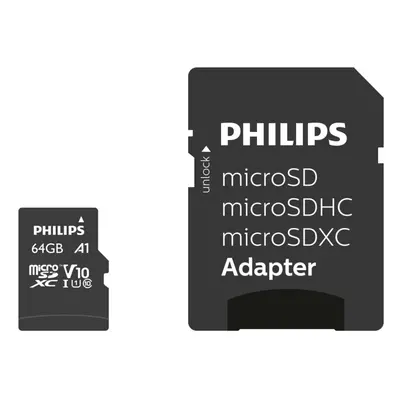 Philips Micro SDXC Memory Card 64GB UHS-I U1 V10 Storing Photo High Speed