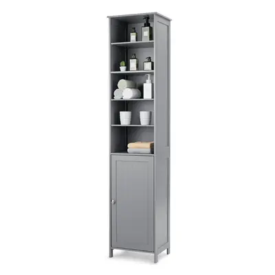 Bathroom Tall Cabinet Slim Freestanding Storage Organizer W/ Adjustable Shelves