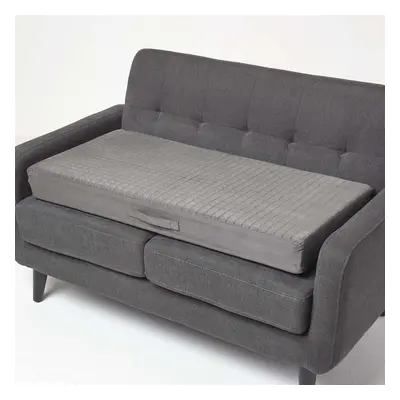 (Grey) Quilted Polyester Seater Orthopaedic Booster Cushion Cover