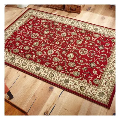 (KENDRA 137R Red, x cm) Luxury Traditional Rugs Small Extra Large Hallway Runners Round Circle M