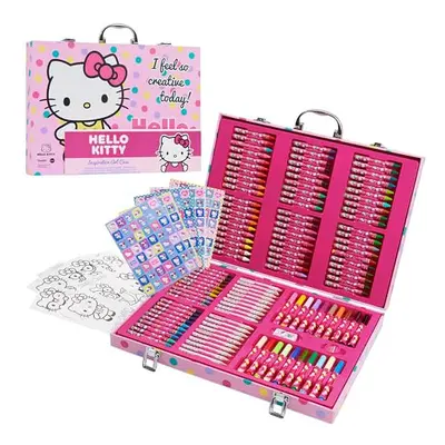 Hello Kitty Art Set for Kids with Pieces, Drawing and Colouring Art Supplies in Carry Case - Kaw