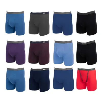 Fruit of the Loom Mens Boxer Briefs Pack Random Underwear Cotton wi