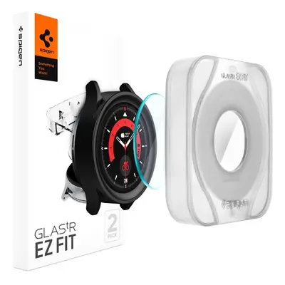 Spigen Tempered Glass Screen Protector [GlasTR EZ FIT] designed for Galaxy Watch Pro - Pack