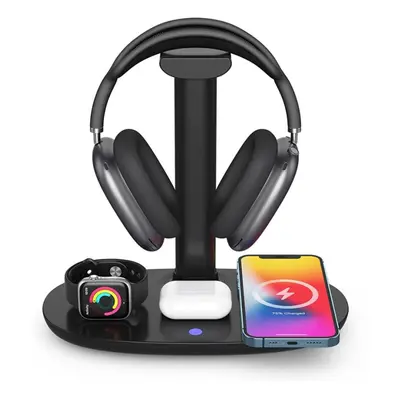 Wireless Charger 15w Headphone Stand with , in Qi Charging Station Headset Holder for AirPods iW