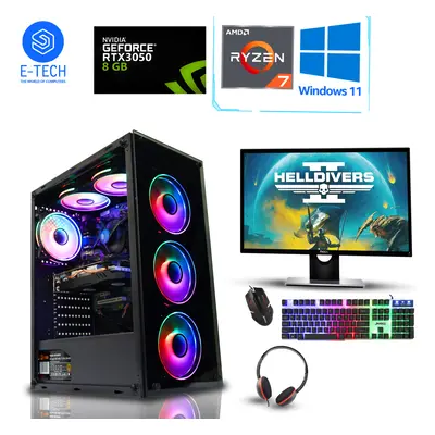 Gaming PC Bundle AMD Ryzen 5700X3D 32GB DDR4 8GB RTX 2TB M.2 W11