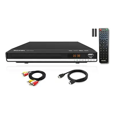 Roxel RDP-S500 DVD Player with HDMI Cable for TV, Multi Region DVD Player with USB Port, Remote 