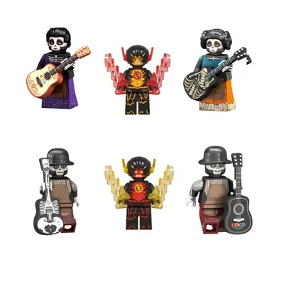 6ps Kiss the band mini doll assembled building blocks toys fit Lego