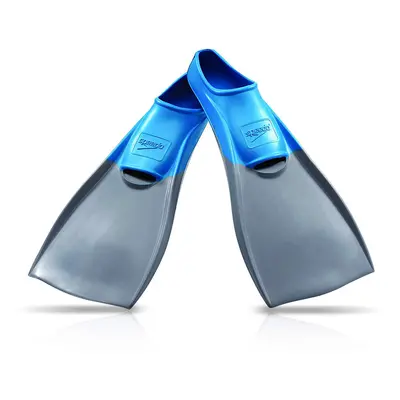 Speedo unisex Rubber Long Blade training swim fins Blue/Grey - Men