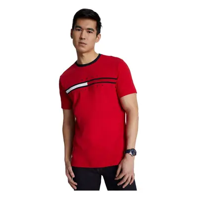 Tommy Hilfiger Men's Regular Fit Flag Embroidered Crew Neck T-Shirt P