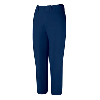 Mizuno Girls Youth Belted Low Rise Fastpitch Softball Pant Navy Youth Small