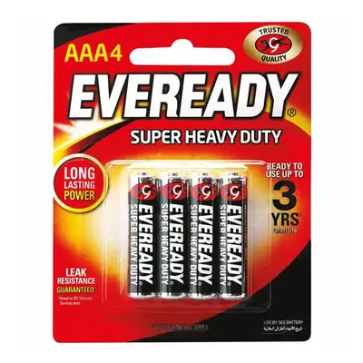 Eveready Super Heavy-duty Battery AAA 4pk (Black)