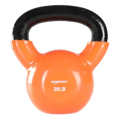 Amazon Basics Vinyl Kettlebell - Pounds Orange