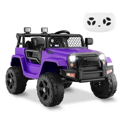 12V Battery Powered Ride On Truck Electric Kids Ride On Car-Purple