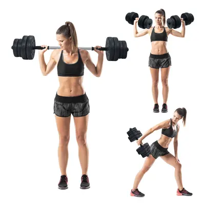 30KG Dumbbells Set Adjustable Dumbbell Barbell Weight Lifting Training Equipment