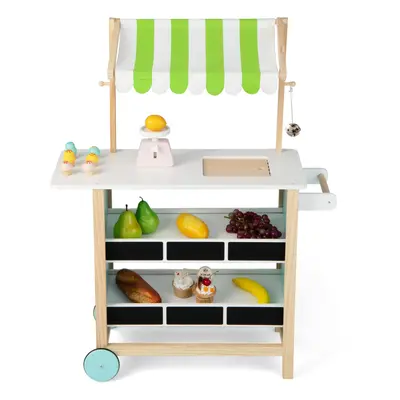 Wooden Grocery Store Toddler Supermarket Toy Pretend Play Kids Ice Cream Cart